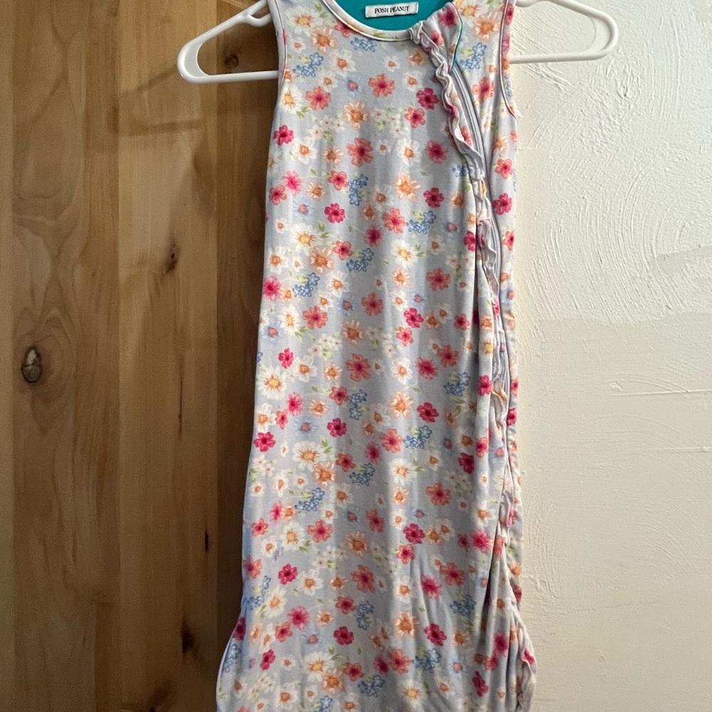 Posh Peanut Floral Bamboo zip up blanket sleeper